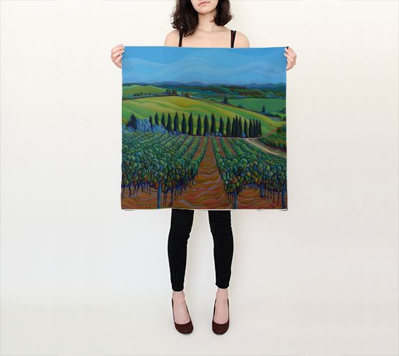 SenTrees of the Grapes - Silk Scarf