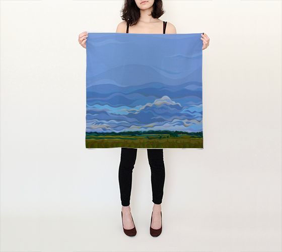 Zen Sky - Silk Scarf