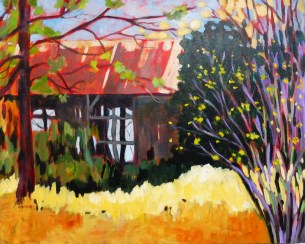 Amos, Open Barn, acrylic on canvas,