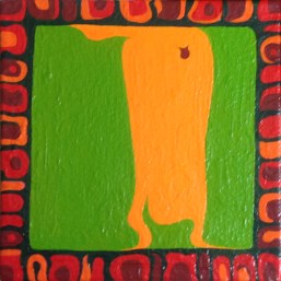 Ferrari Fugitive 1 Acrylic on Canvas 5 x 5 $75 2018 R